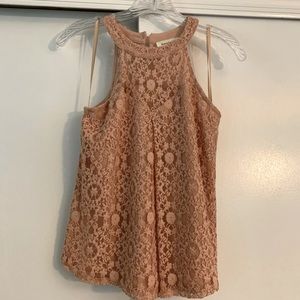 Pink lace top